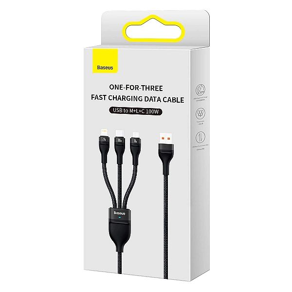 Baseus Flash Series II kabel USB - USB Typ C / Lightning / micro USB 1