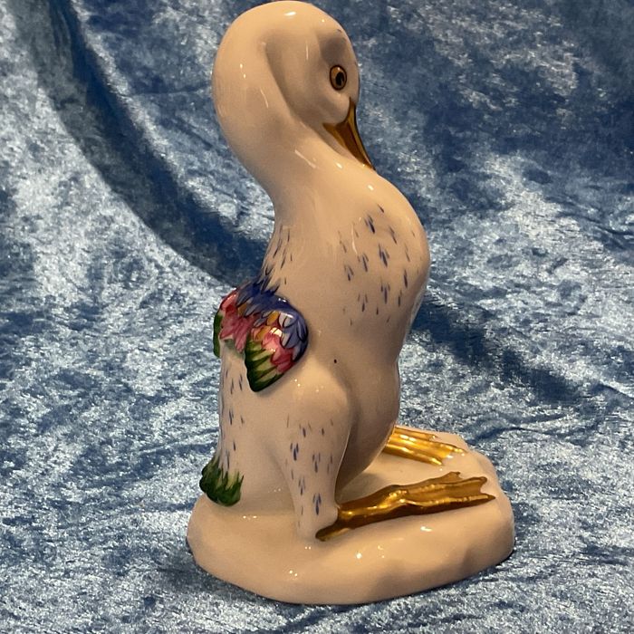 Patinho vista alegre porcelana pintura manual 11 cm