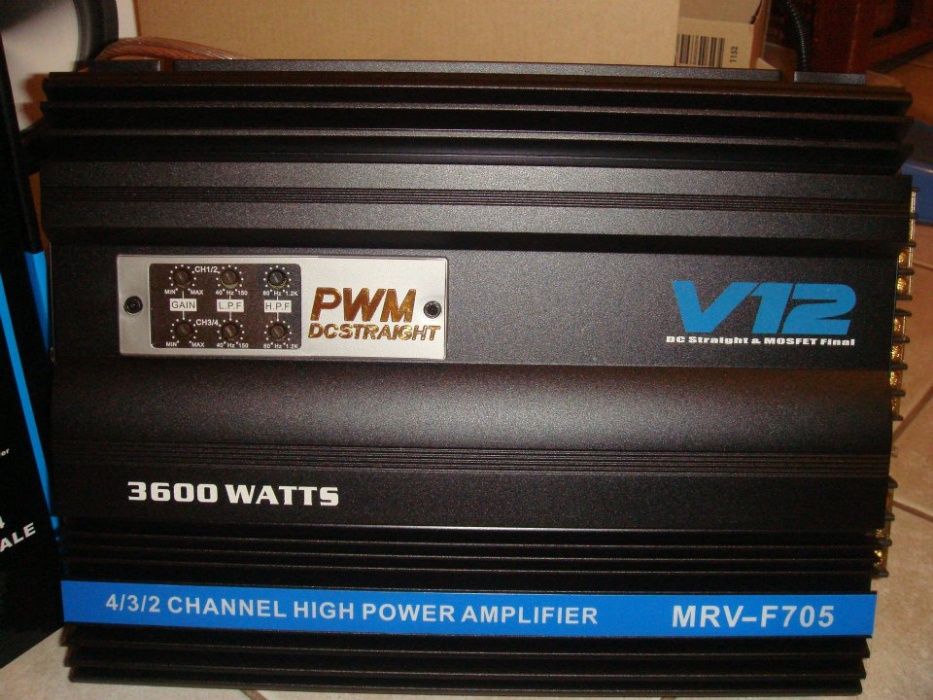 Автомобильный усилитель V12 MRV - F705 4x250W 4-канальный