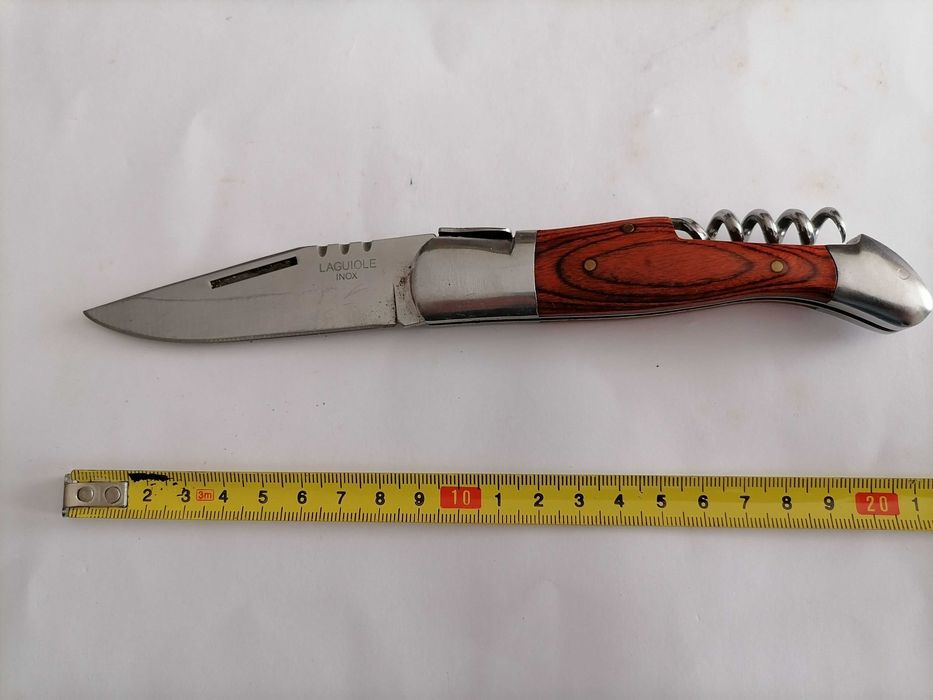 Canivete Coleção Caça Laguiole/Tipo ? com Saca Rolhas - Cabo Madeira