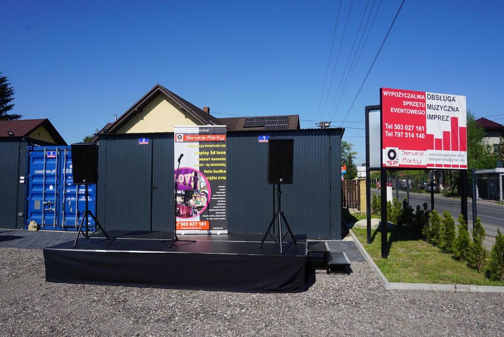 Nagłośnienie JBL 710 HK projektor światło led scena mixer mikrofon D&B