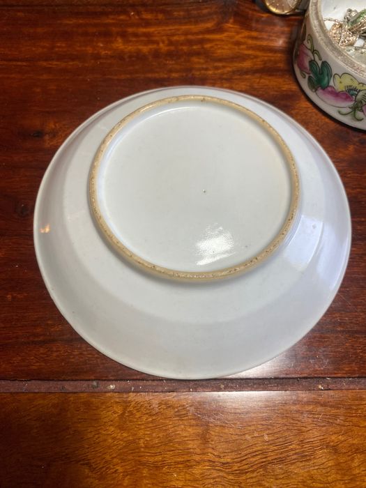 Prato Taça Libação Porcelana chinesa séc XVIII 14,5 cm