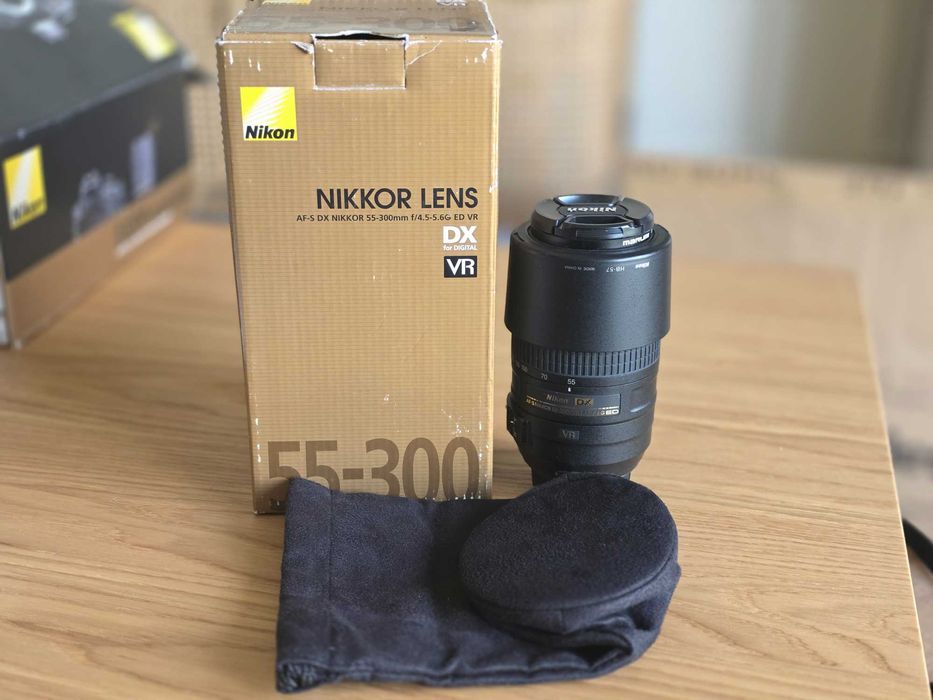 Obiektyw Nikon Nikkor 55-300 mm VR G ED AF-S teleobiektyw UV pudełko