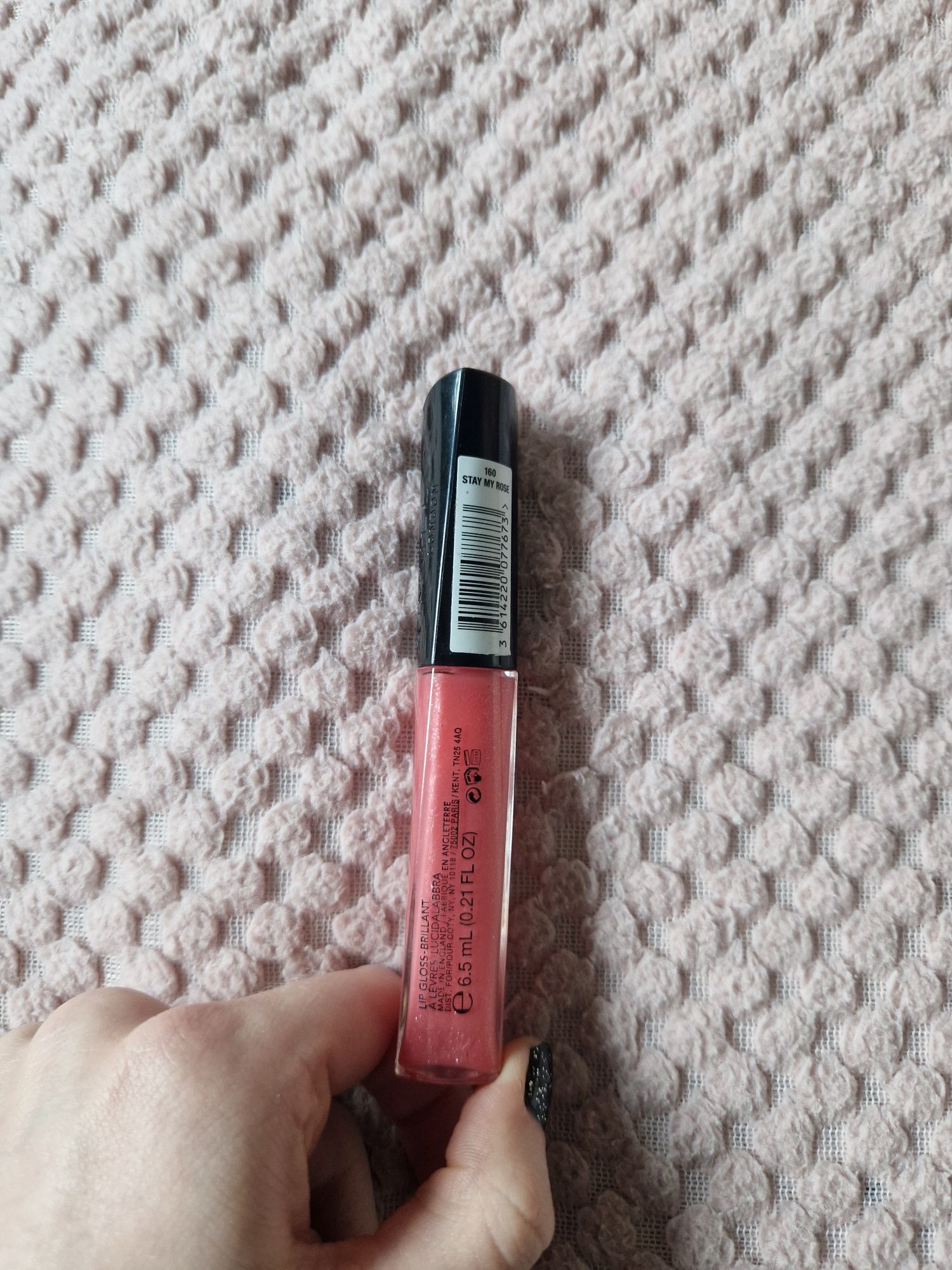 Rimmel błyszczyk z drobinkami do ust odcień 160 stay my rose