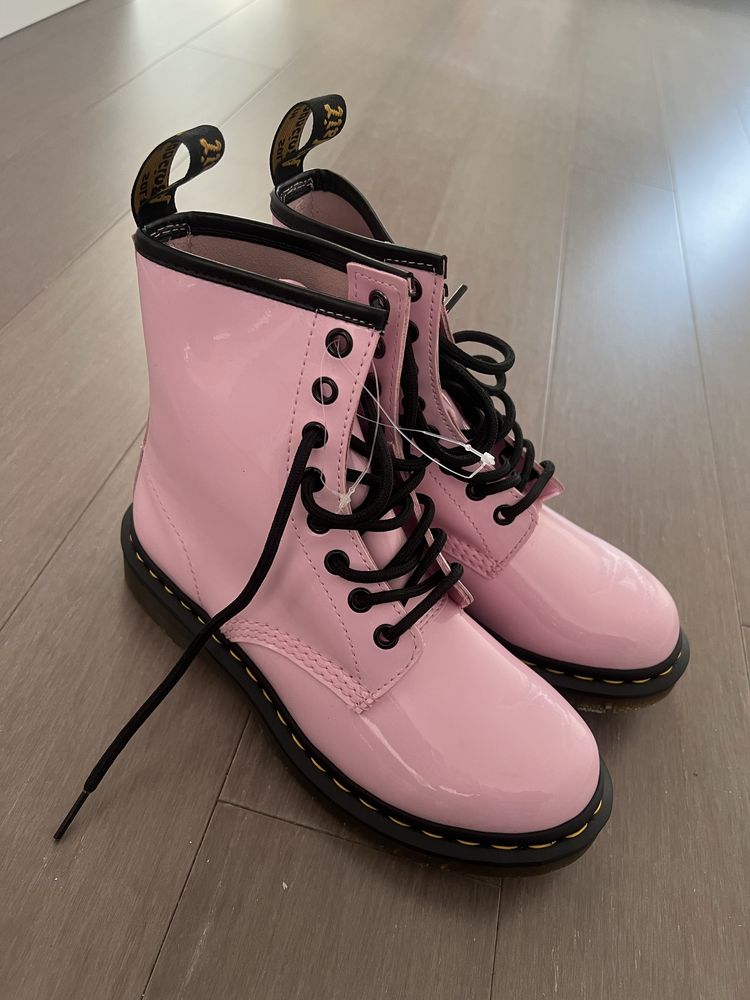 Dr. Martens 1460 martensy glany botki patent lamper 37 różowe nowe