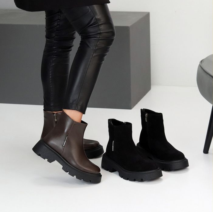 Черевики ботинки жіночі шкіряні на осінь