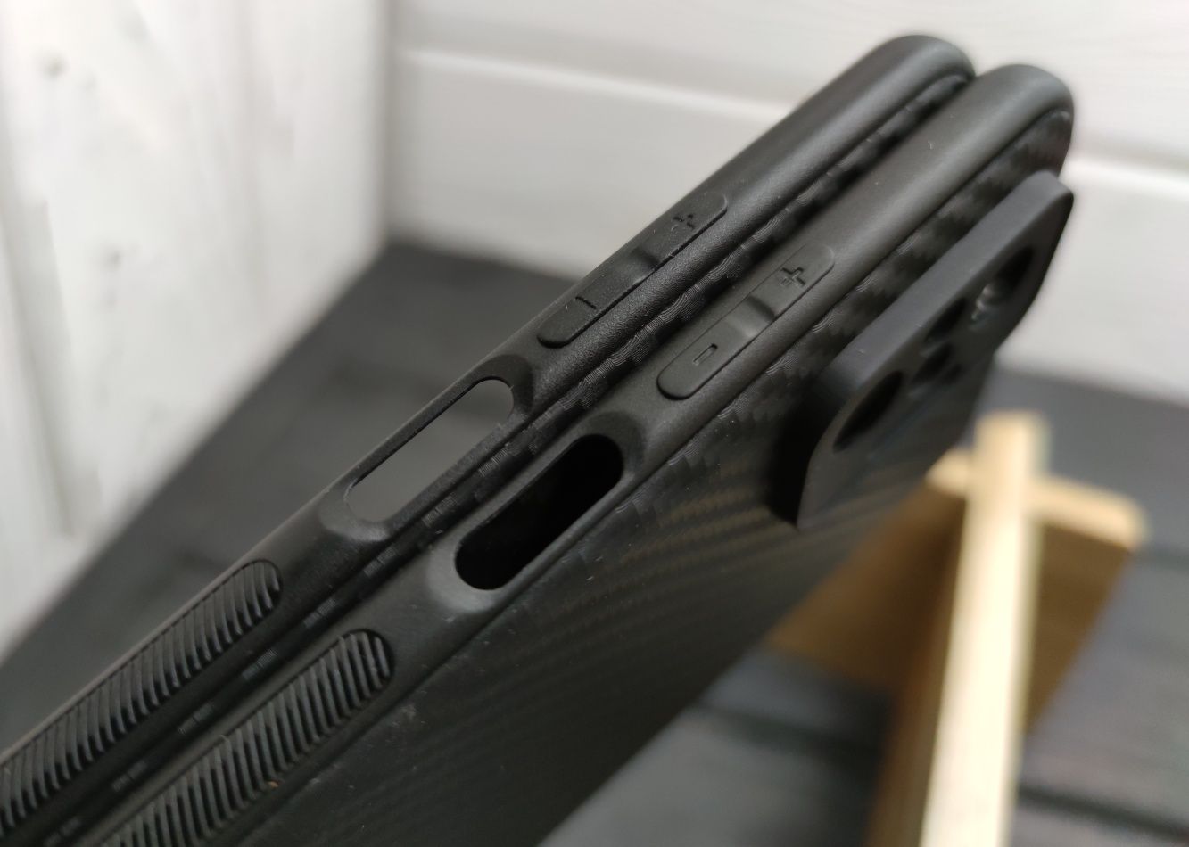 Чехол тонкий Carbon TPU на Xiaomi Redmi Note 10 Pro/ Note 10S/ Poco F3
