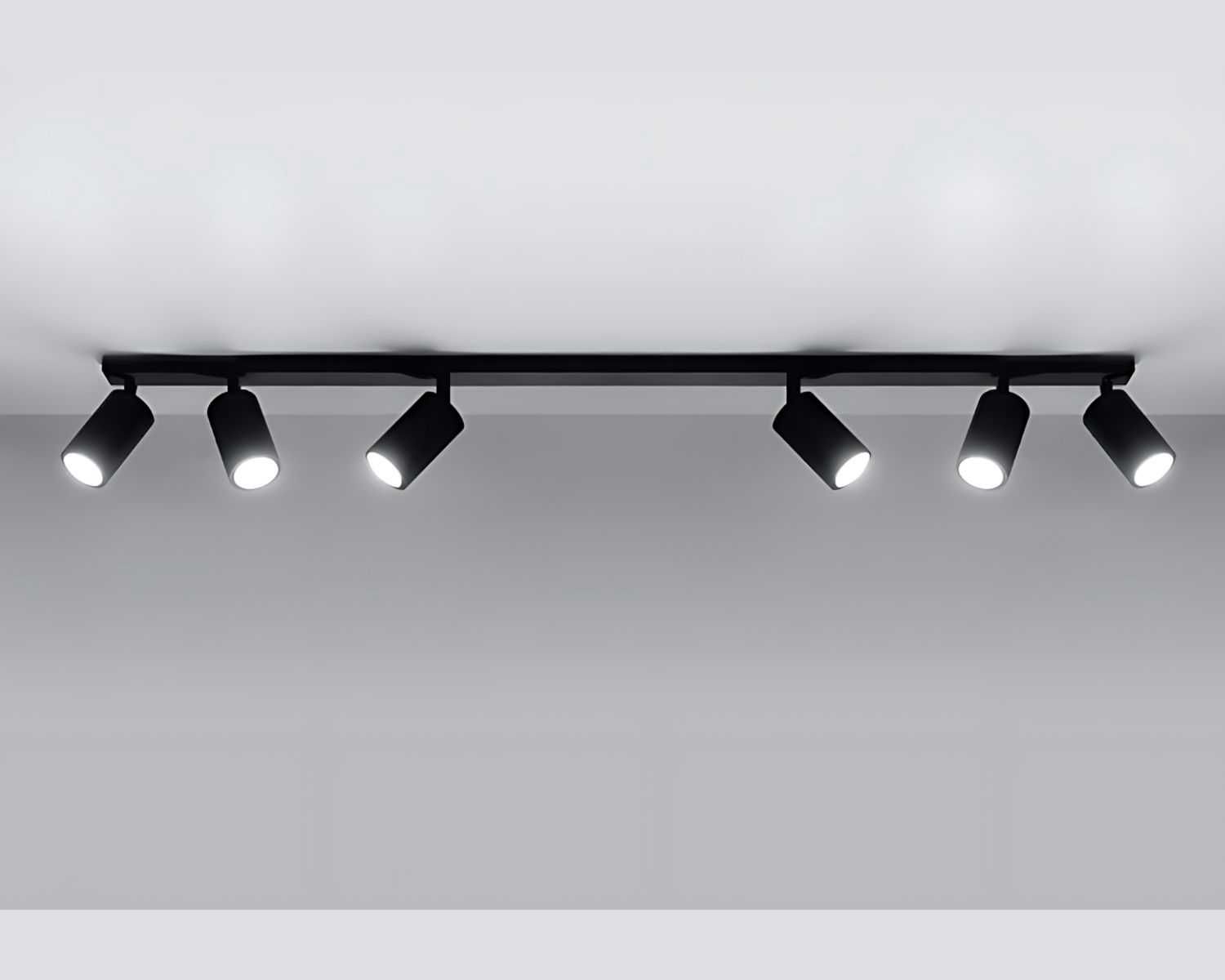 Lampa Szynowa PREMIUM Czarne Aluminium 6x Spot LED Nowa REGULOWANA