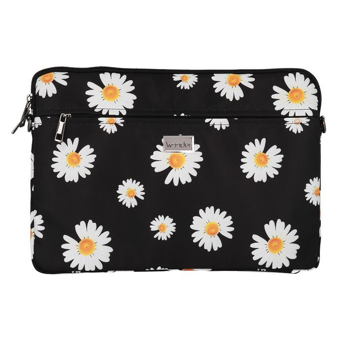 Wonder Sleeve Laptop 13-14 cali stokrotki czarne