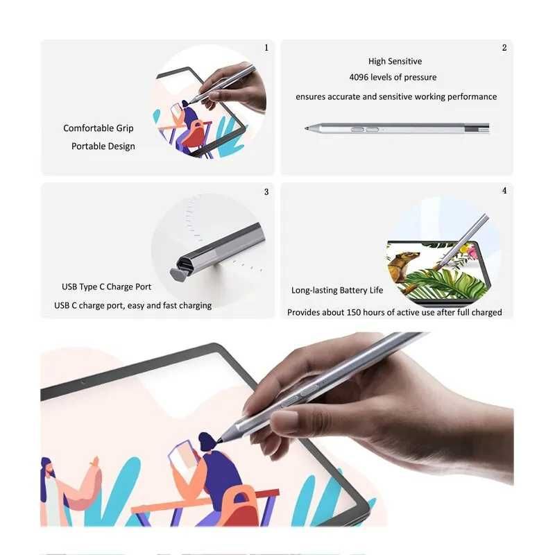 ⇒ Стилус, ручка Precision Pen 2 2023, для Lenovo, Xiaoxin Pad (LP-151)