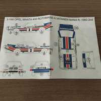 Decalques Opel Manta 400 Manx Rally 1983 A. Vatanen T. Harryman 1/43
