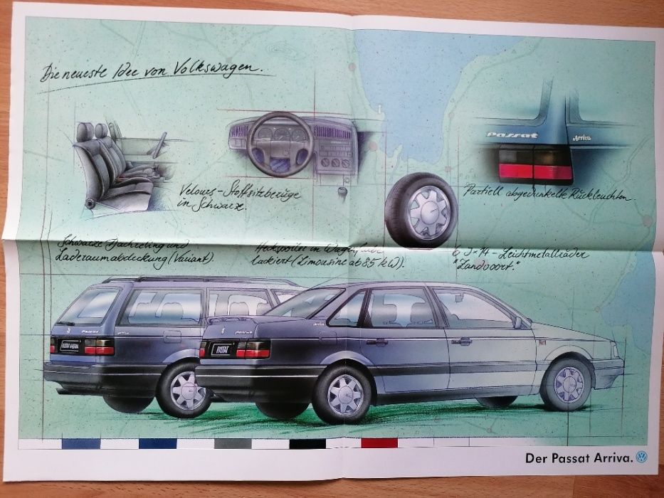 Prospekt/plakat VW Passat B3 Arriva