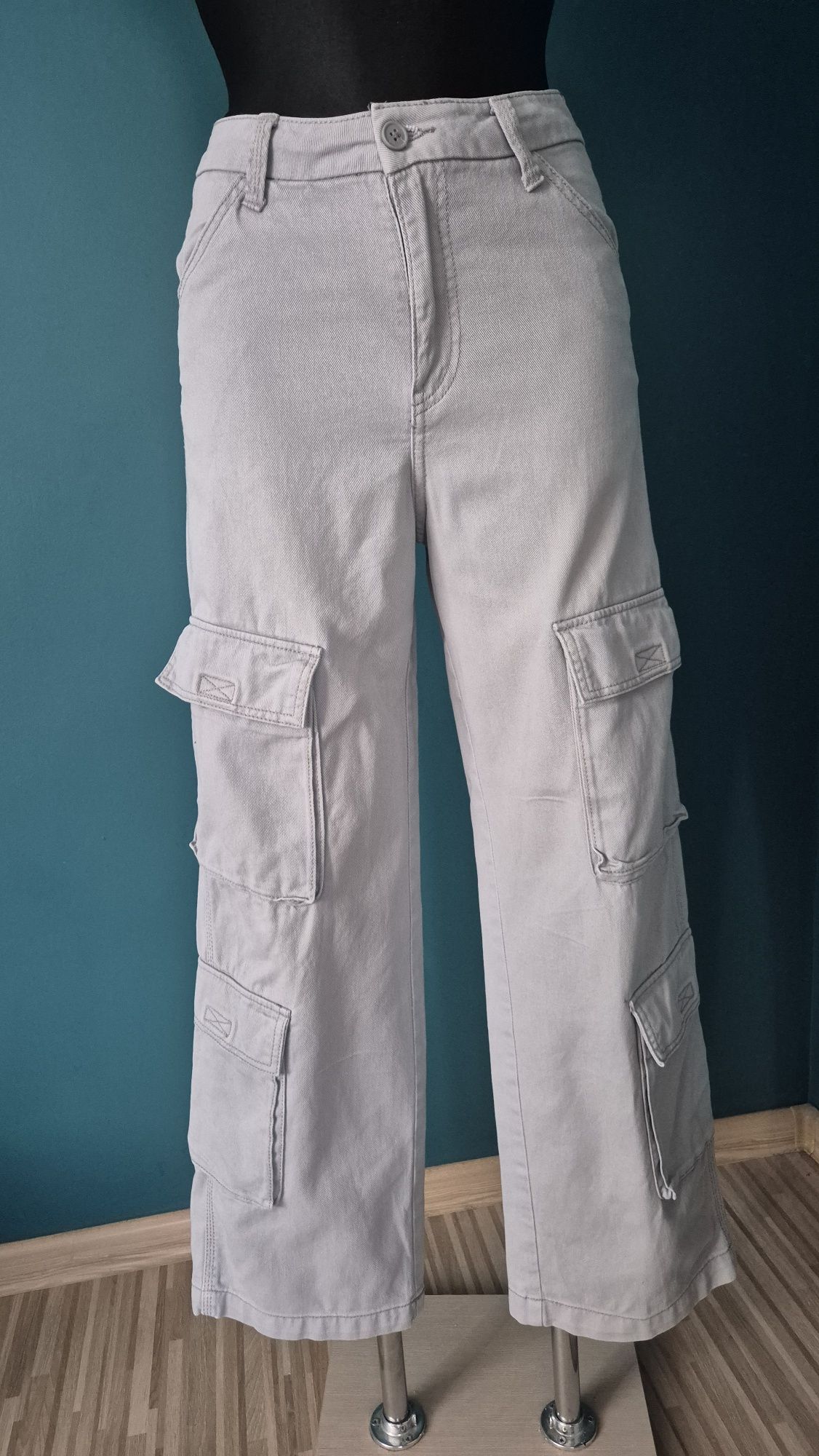 Spodnie damskie bojówki r. 34 H&M