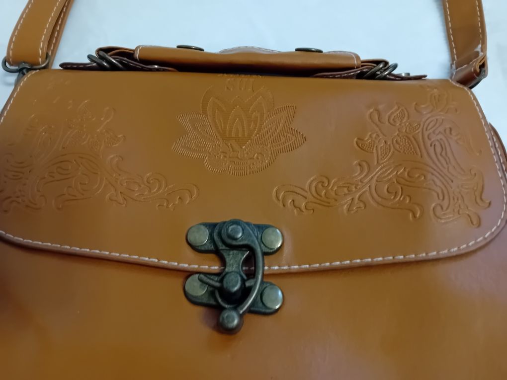 #Anna Sui torebka skórzana brązowa