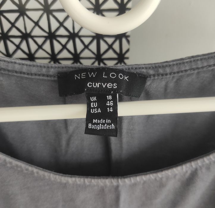 Szara bluzka damska,.odkryte ramiona, New Look, r 46