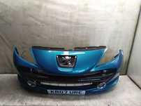 ^ ZDERZAK PRZÓD PRZEDNI DO PEUGEOT 207 KMU NIEBIESKI BŁĘKITNY URBAN MOVE HALOGENY