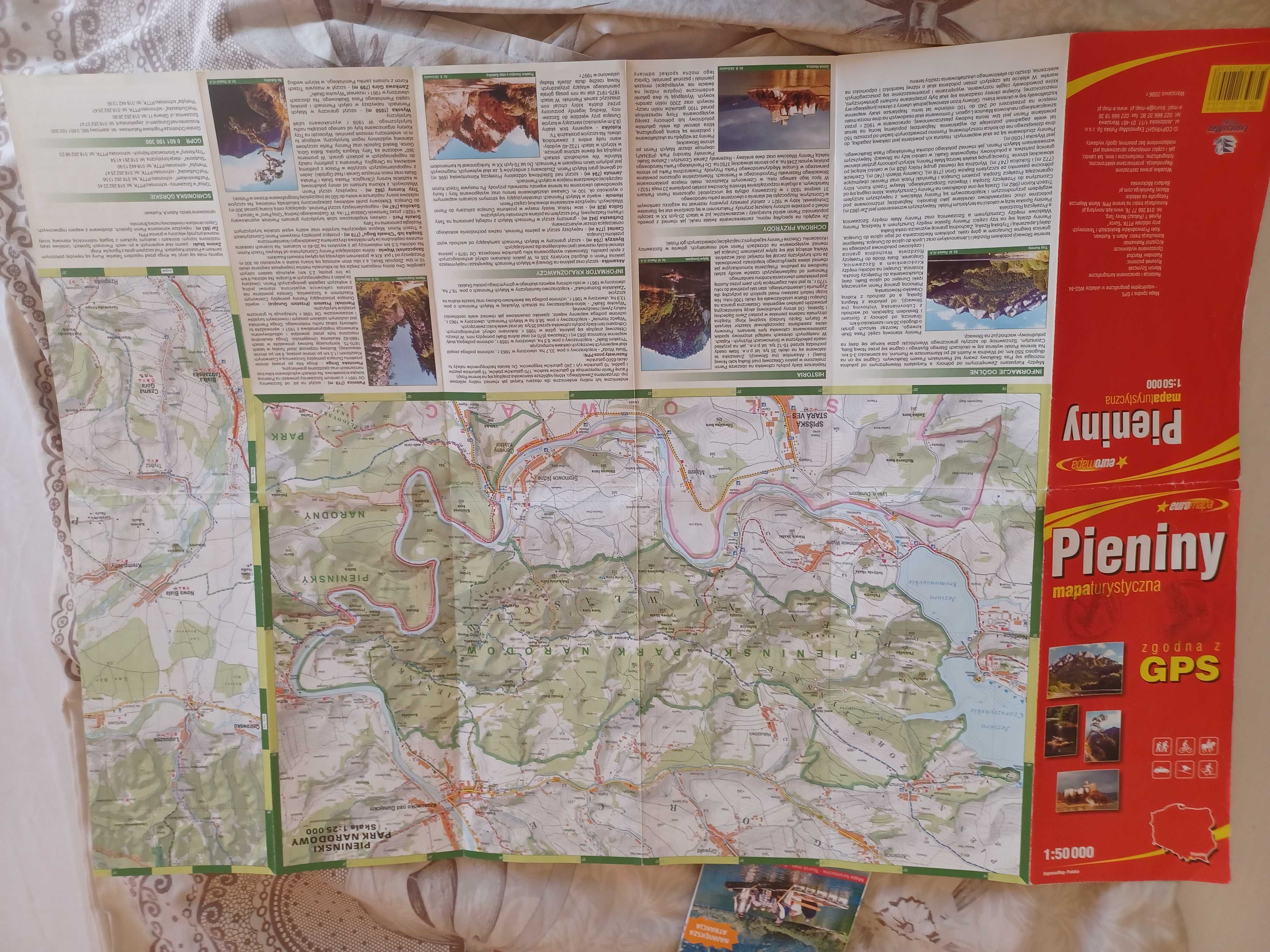 Pieniny mapa turystyczna 1:50 000 i Gratis !