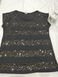 Blusa malha  Pimkie de  mulher com lantejoulas cinza