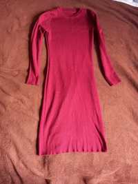 Приталена сукня бардового кольору