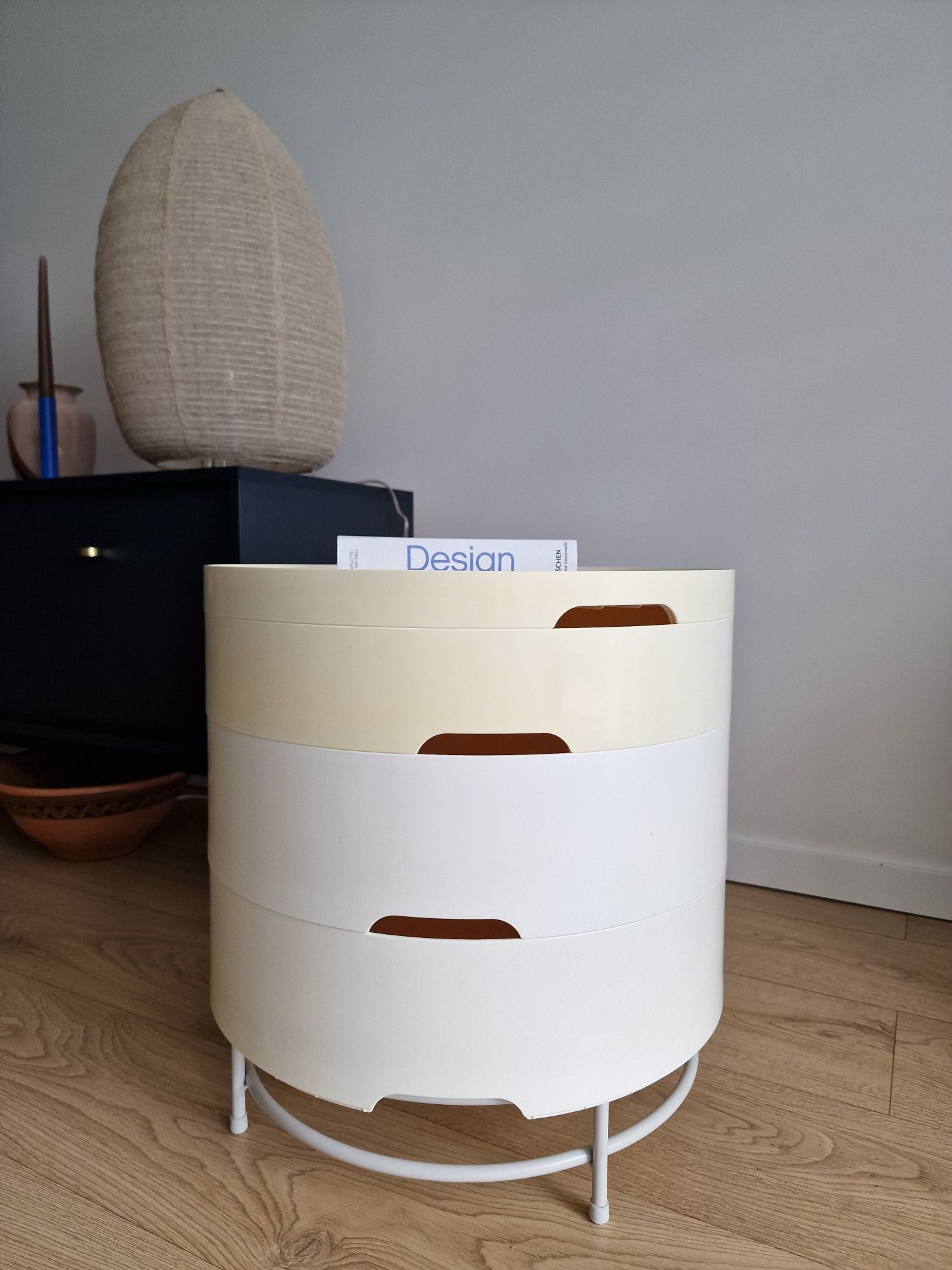 Unikatowa szafka stolik vintage IKEA PS 2014 tworzywo space age design