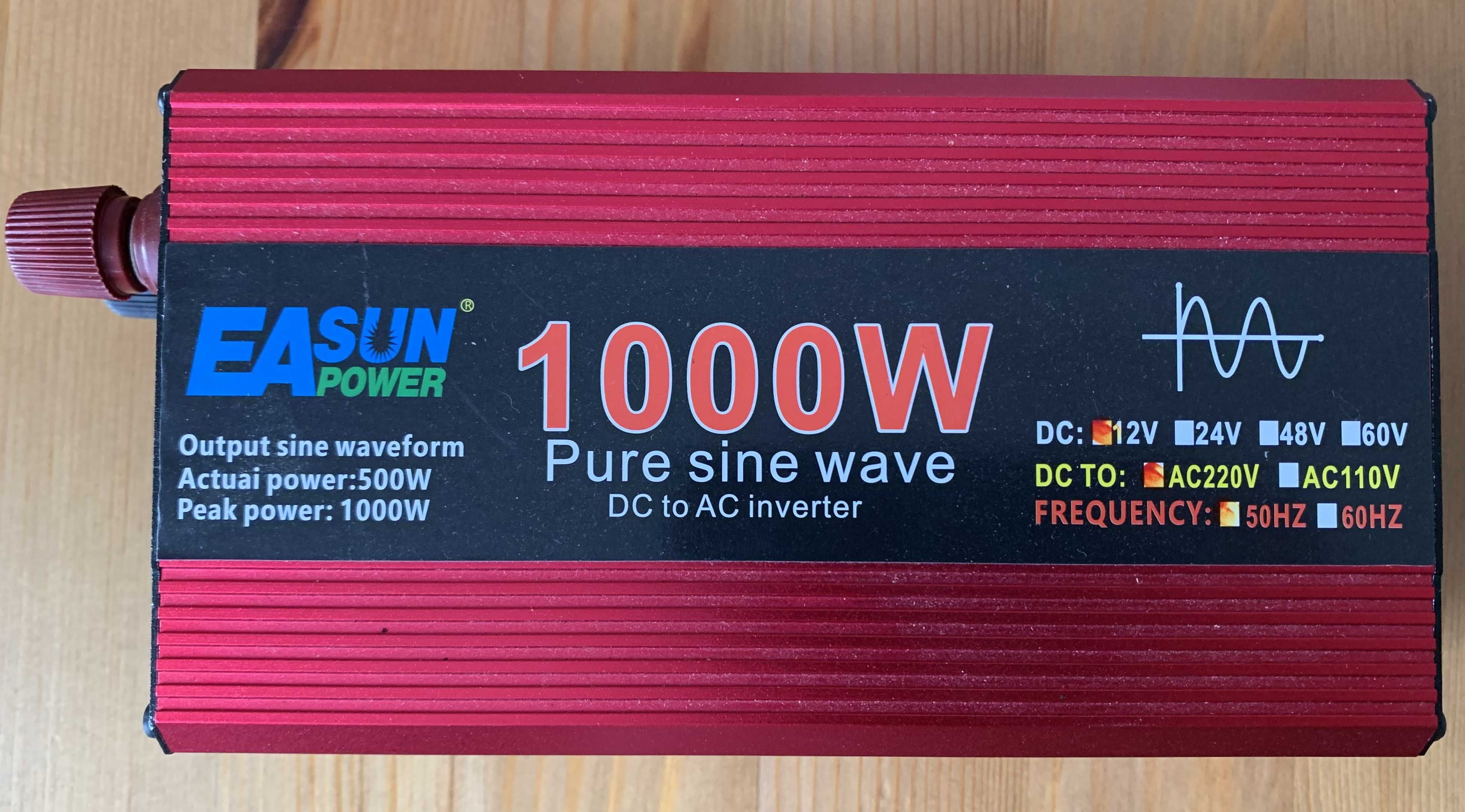 Przetwornica 1000W/12V czysty sinus z wyświetlaczem