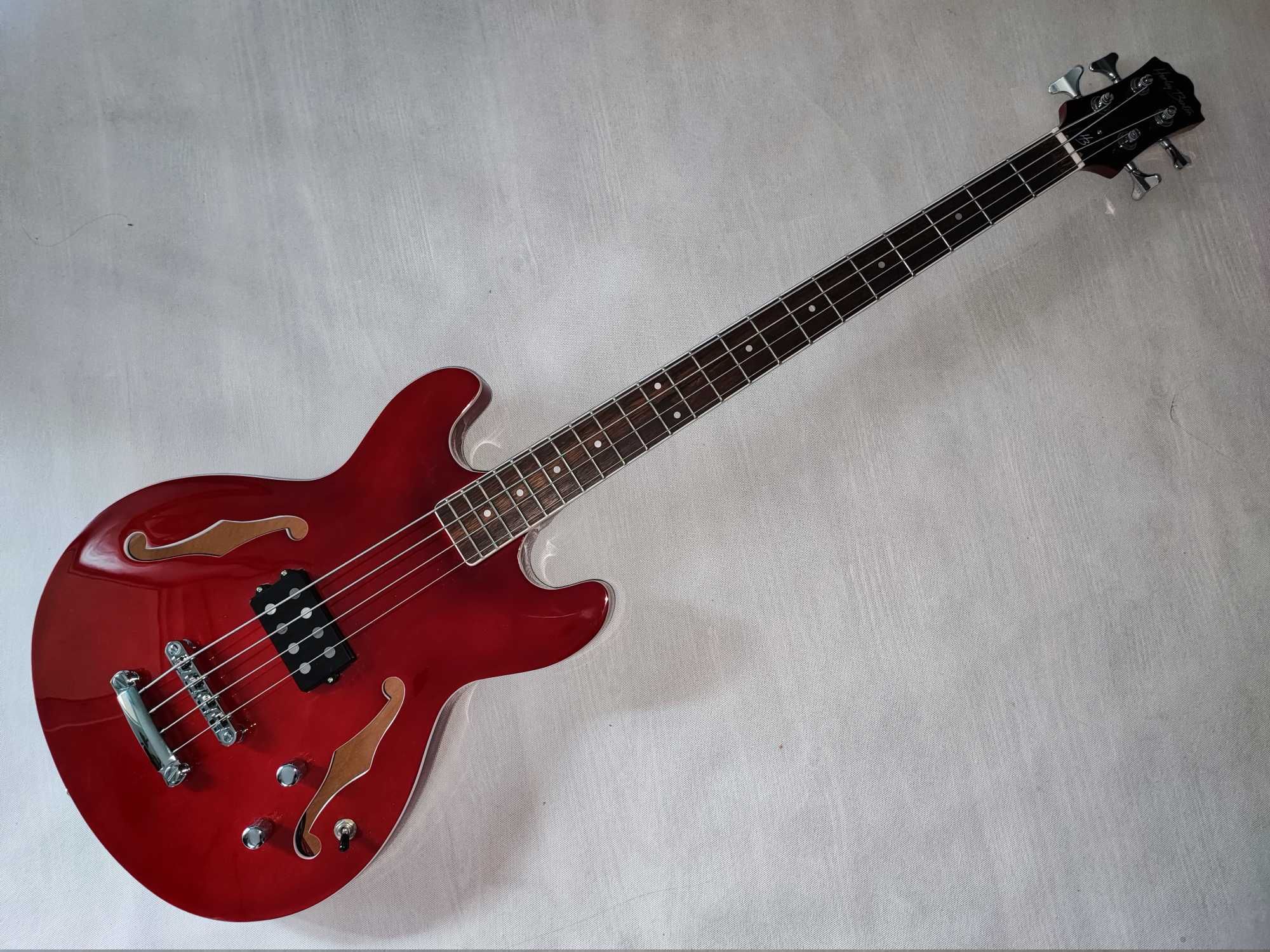 HARLEY BENTON HB-50 Cherry Red bas semi-hollowbody ustawiona lutniczo!