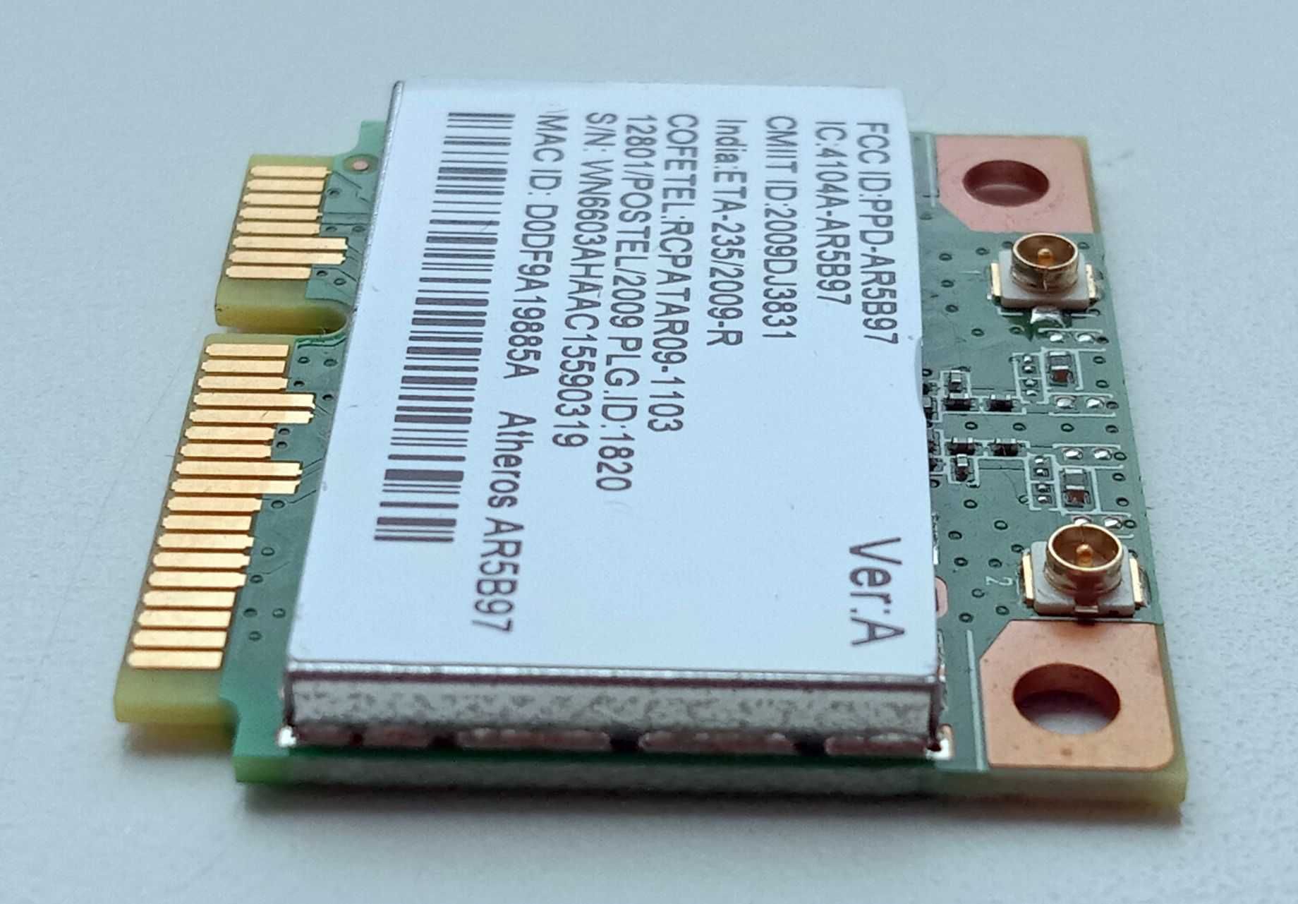 Wi-fi 4 модуль Atheros AR5B97 802.11 b/g/n 300 Mbit/s для ноута б/у