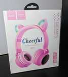 Дітячі Навушники Bluetooth Hoco Cat Ear W27 Рожеві