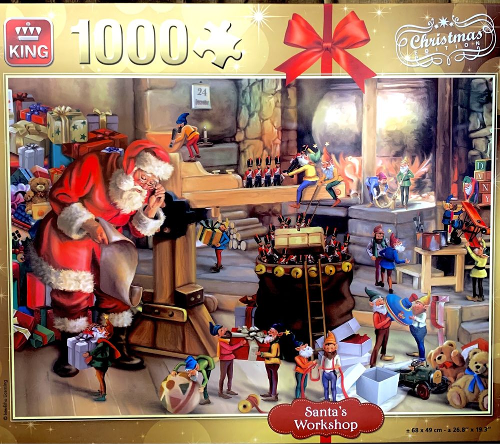 Puzzle „ Pracownia św. Mikołaja”, 1000 elementów, King