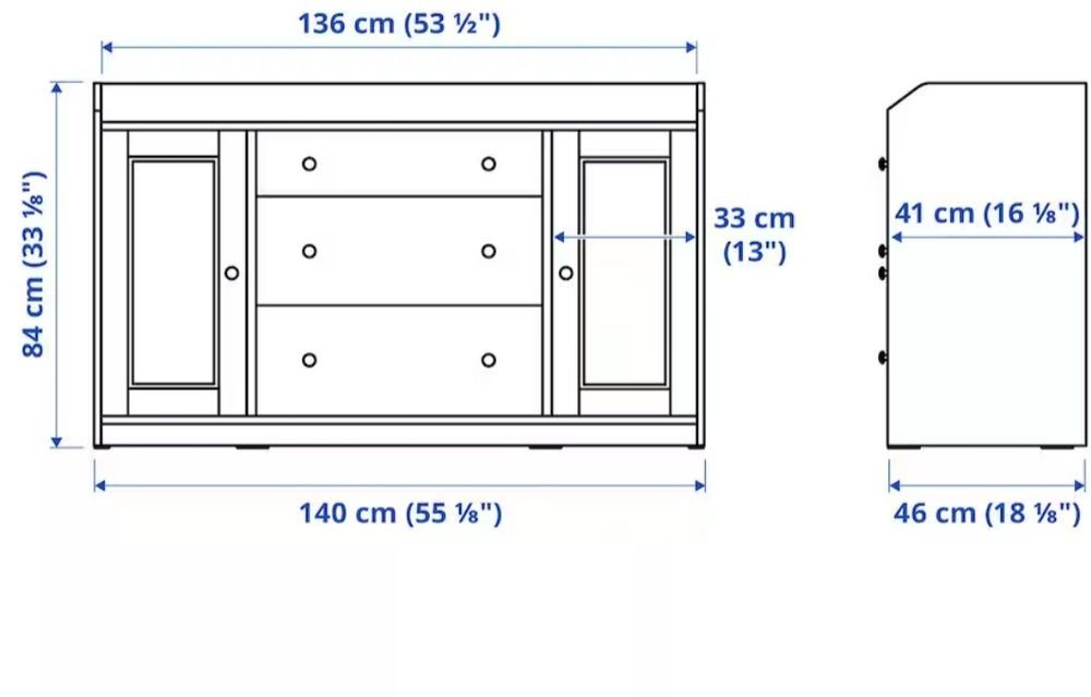 Ikea Hauga Biała Komoda