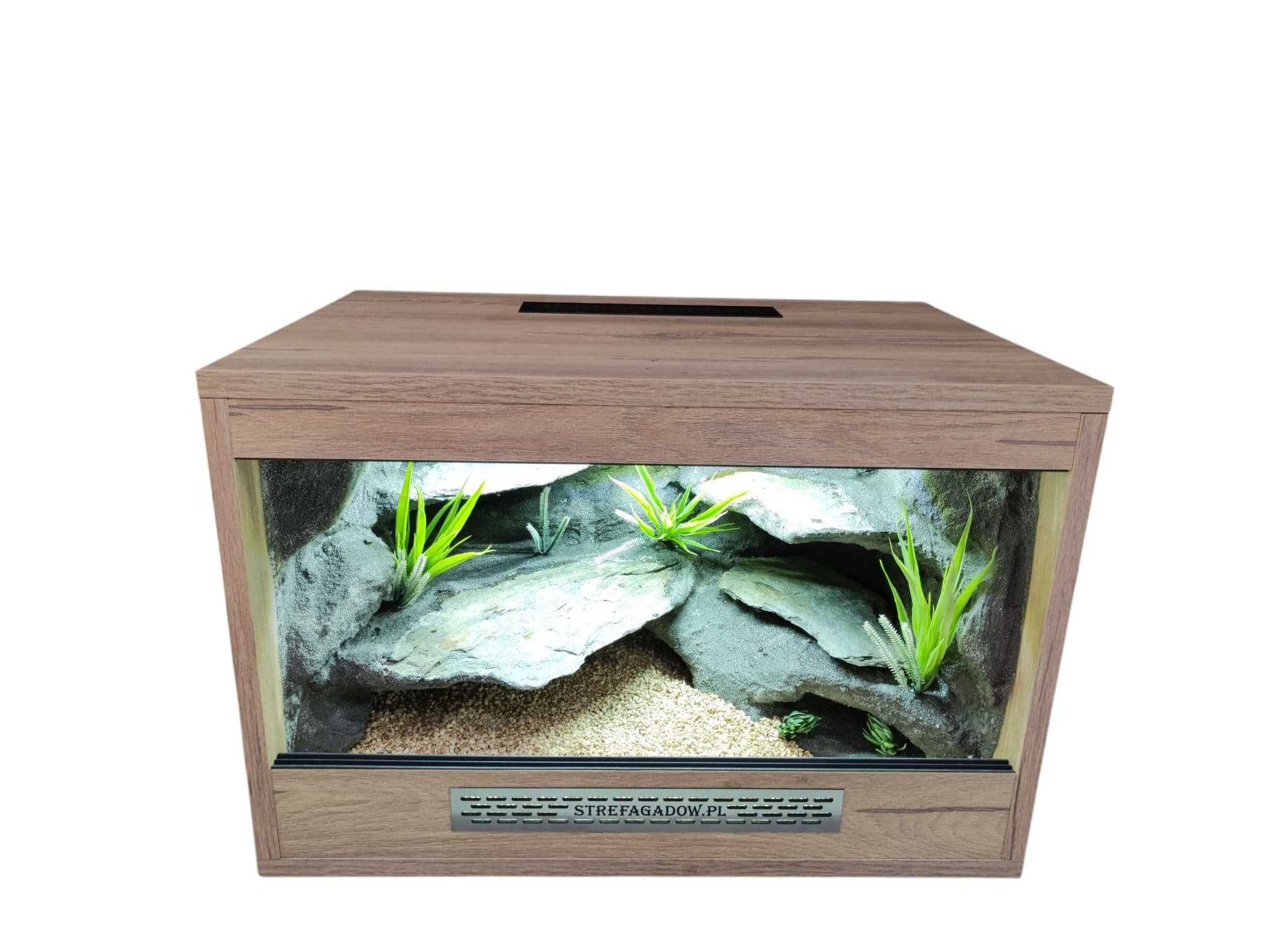 Terrarium pustynne nr717 60/40/40 dla gekona lamparciego DOSTĘPNE