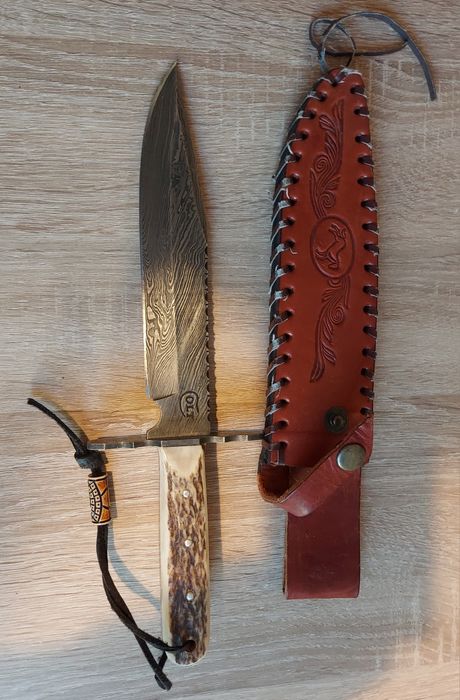 Nóż Colt Amerykanski że stali damasceńskiej