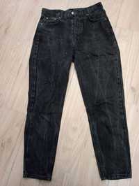 Jeansy pull&bear czarne mom jeans r. 34
