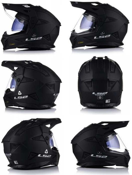 NOWY Kask Cross LS2 ATV MX702 Pioneer 2 Enduro + BLENDA XL 61-62cm