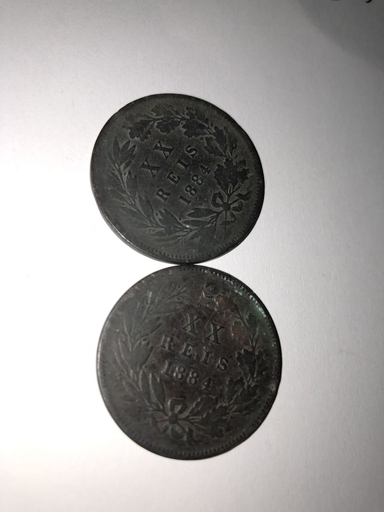 2 moedas 20 Reis 1884