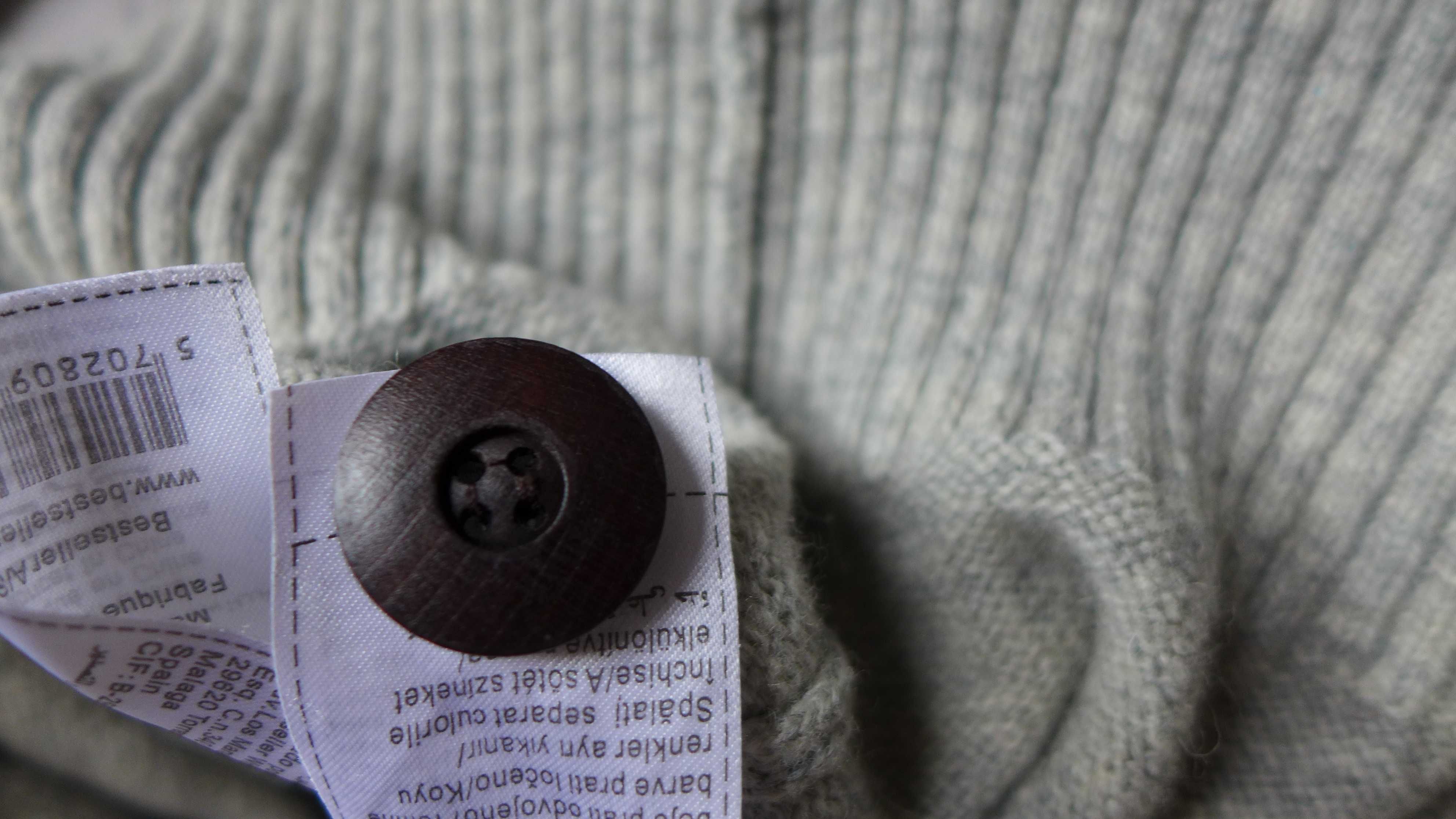 Miejski wełniany lekki sweter męski zamiast marynarki / bluzy L M