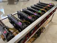Майнінг ферма , Ріг ,  на 9 карт Asus  RX 6700 XT Radeon