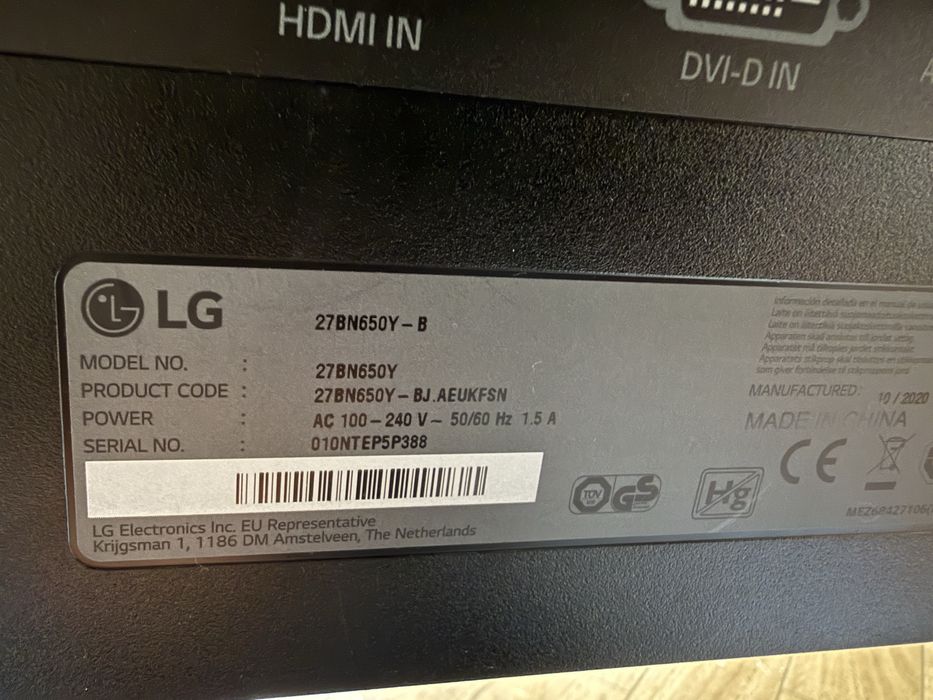 Monitor lg 27BN650Y-B