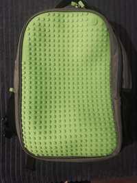 Рюкзак Upixel Maxi сірий з зеленим