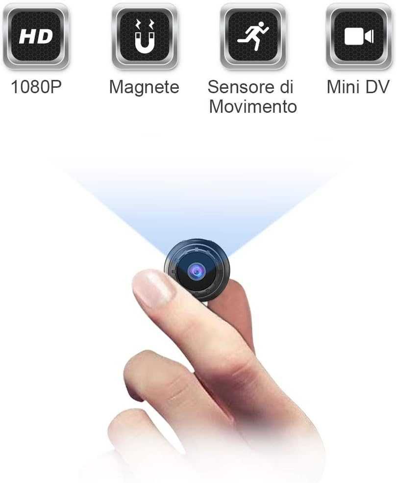 Mini ukryta kamera szpiegowska,przenośna z czujnikiem HD 1080P (185b)