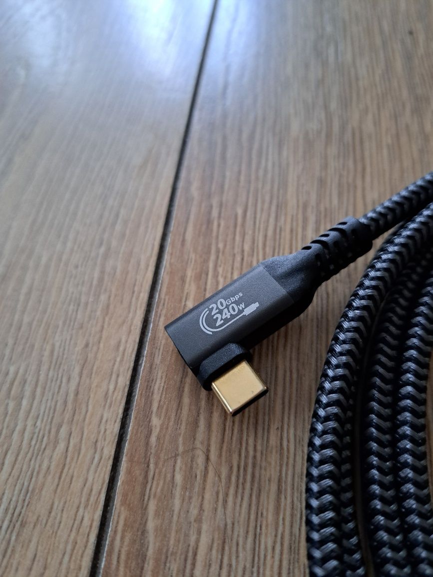 Kabel Cakoble Przedłużacz USB typ C - USB typ C - 2 m Szary, 20Gbps 24