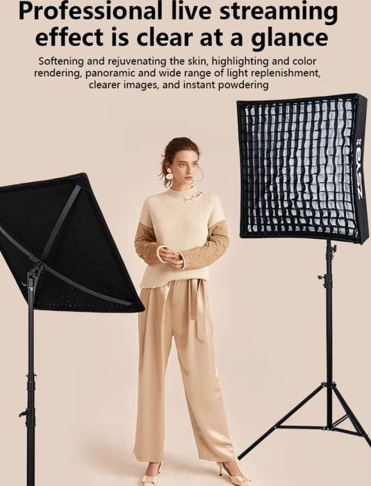LED килимок 200вт біколор 63*63+ софтбокс грід