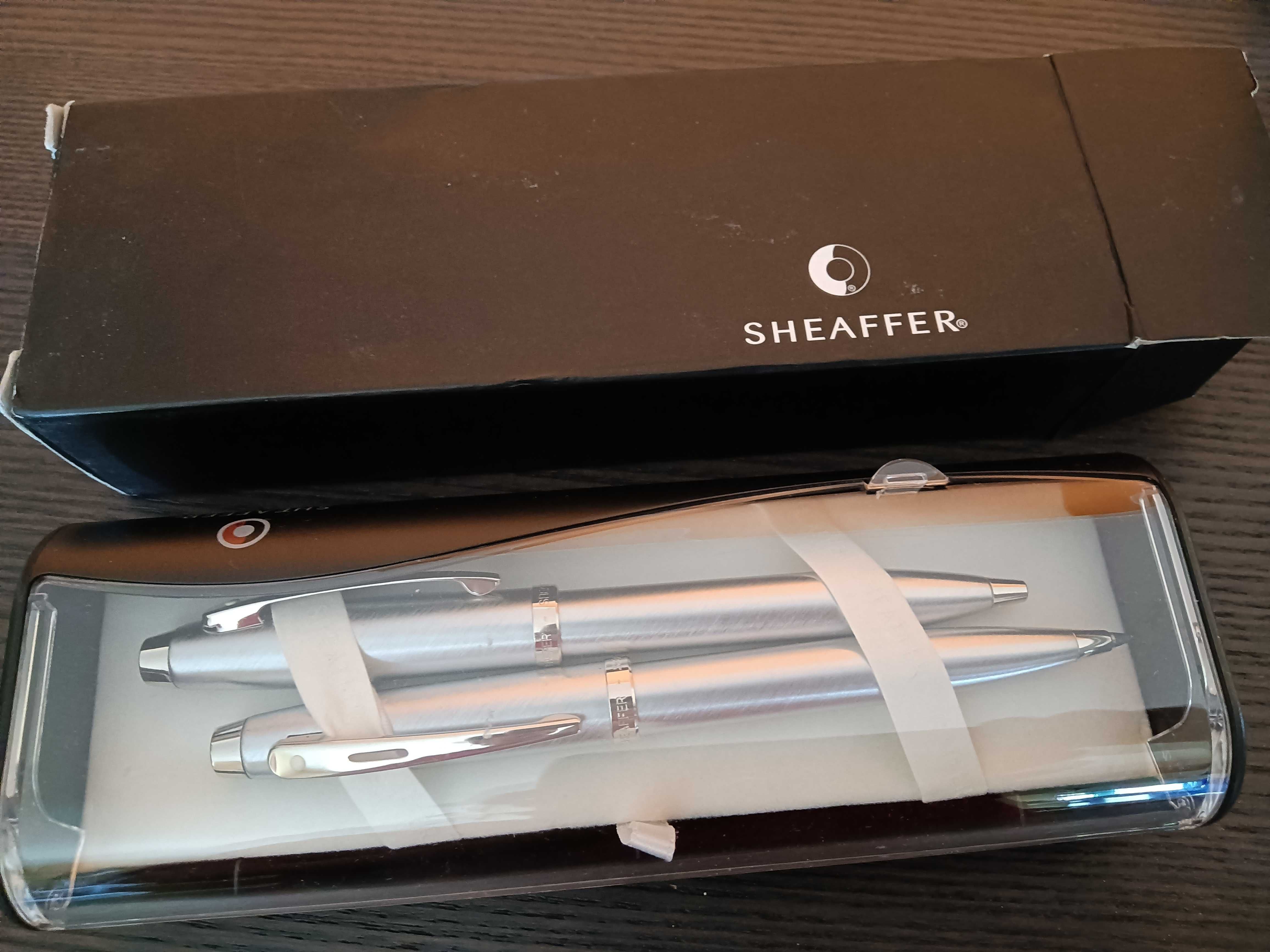 Caneta e lapiseira sheaffer conjunto inox