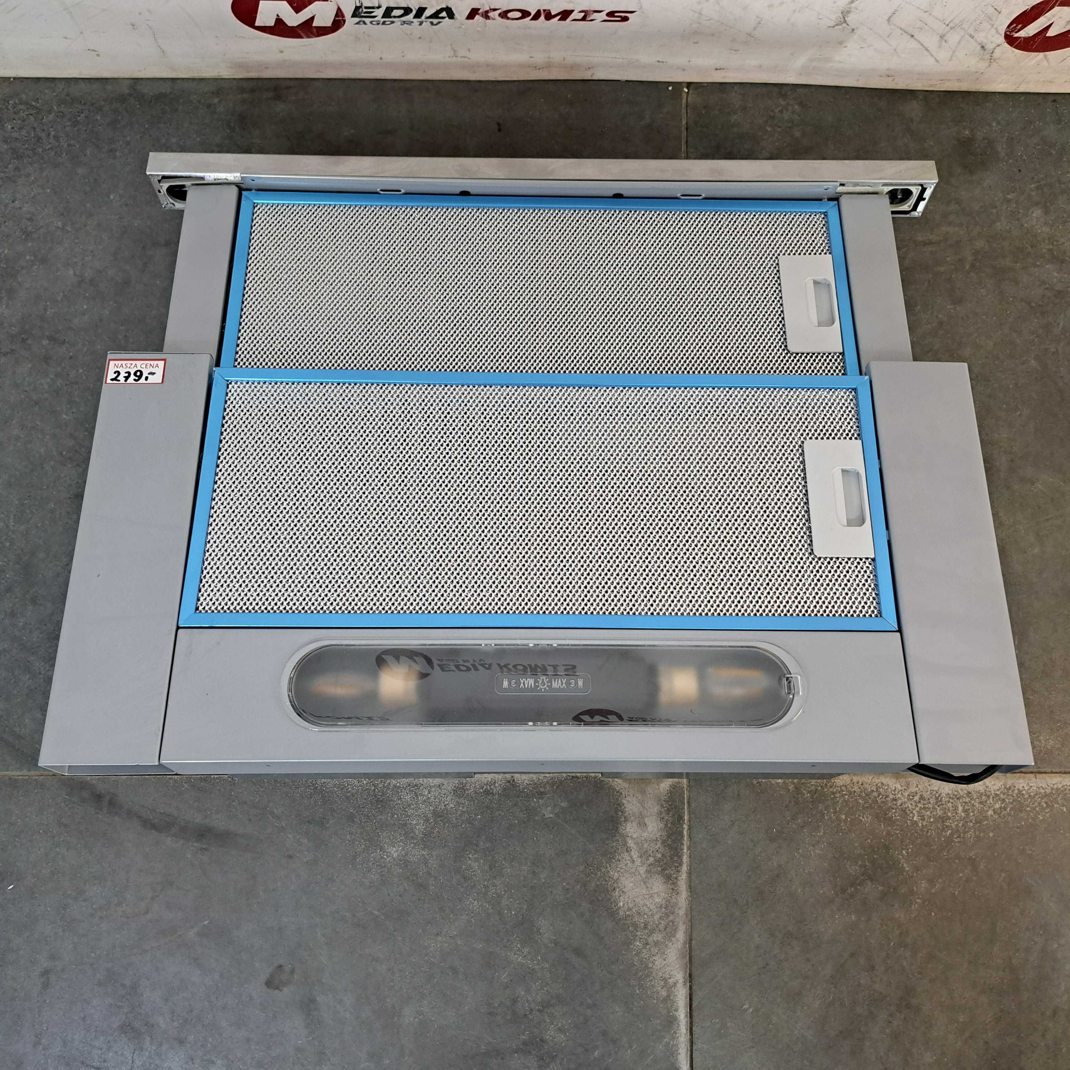 Okap Whirlpool AKR 6390/1 (2 lata gwar)KlasaD/60cm szer/maks wyd-304m3