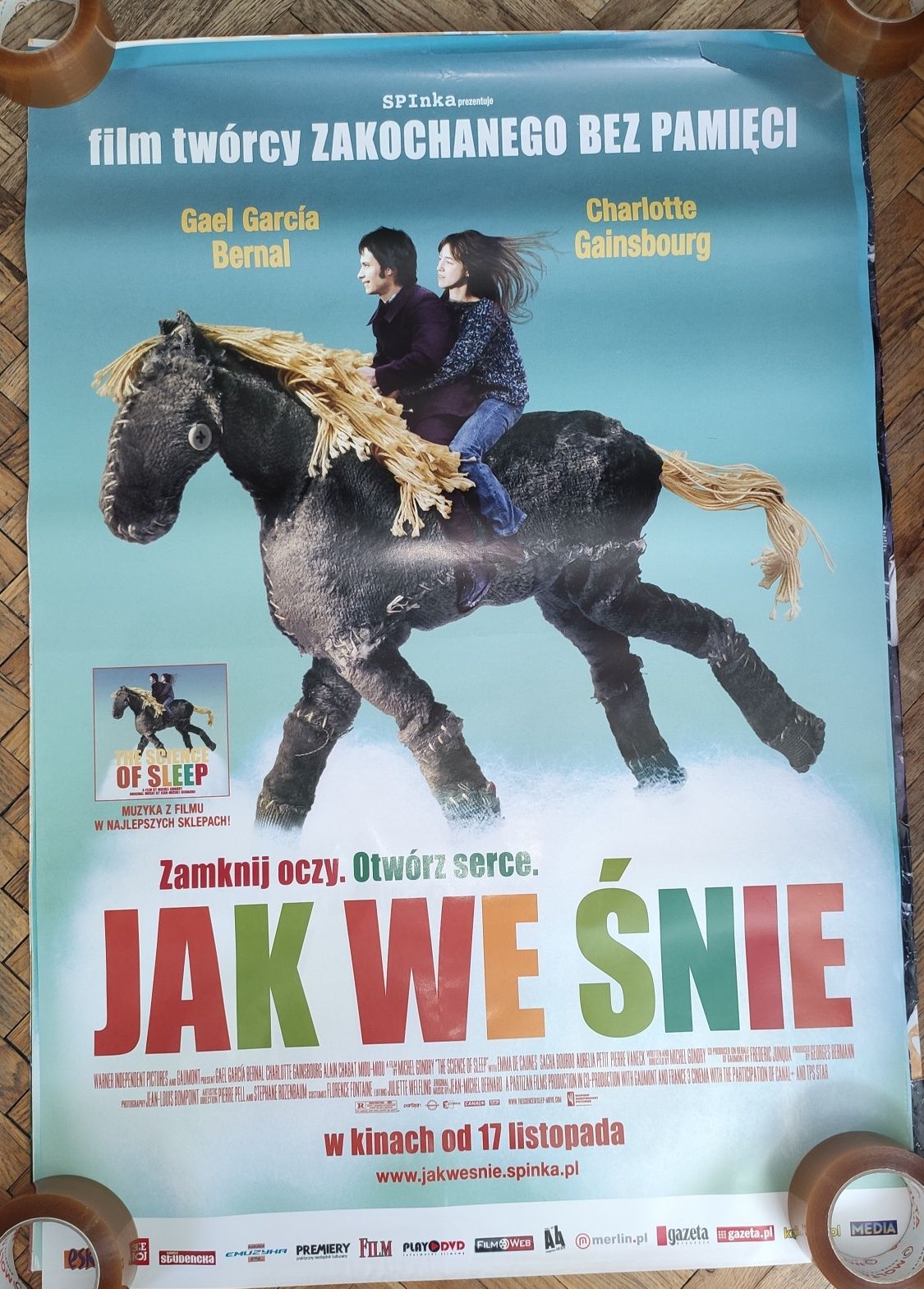 Jak we śnie plakat filmowy oryginalny Gainsbourg Bernal