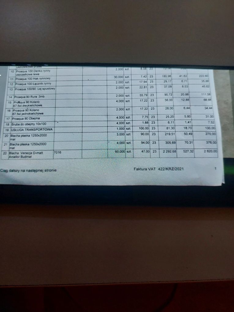 Kompletne pokrycie na dach - blacha  modułowa j Venecja D-matt 7016 an