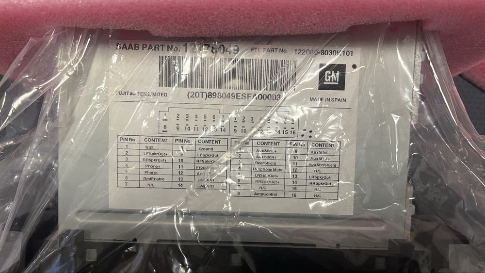 Saab 9-5 2005-2009 магнитола автомагнитола