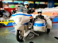 Motocykl policyjny z napędem nowa zabawka pojazd + przyczepka