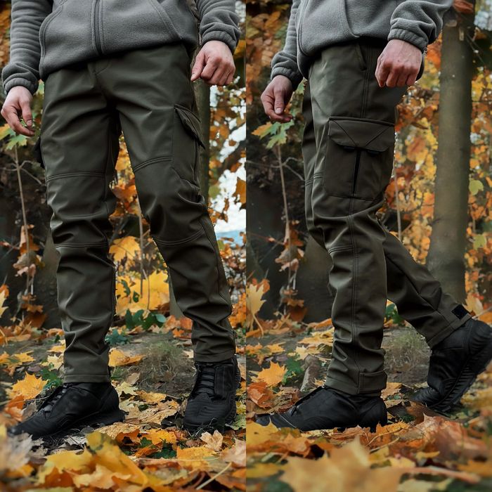 SoftShell - водонепроникні чоловічі штани , утеплені на флісі