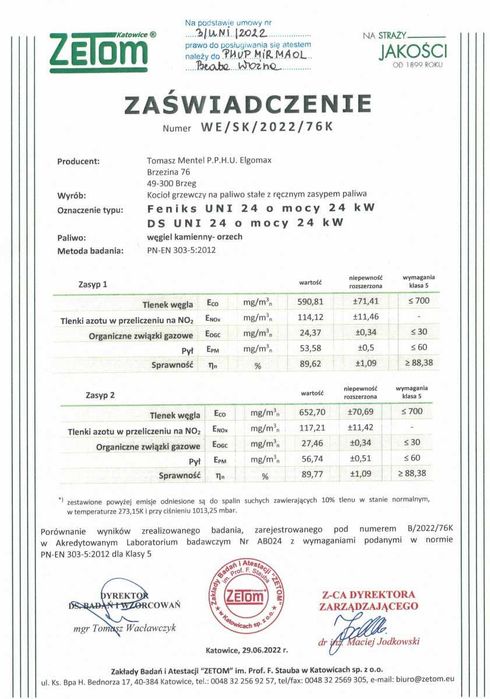 Piec Kocioł Węgiel/Drewno/Chrust 24kw do 280m2 Duży zasyp 5 KLASA RATY